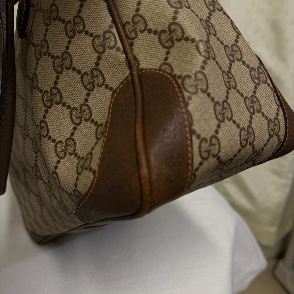 Authentic Vintage Gucci Brown Monogram Handbag - Picture 7 of 16